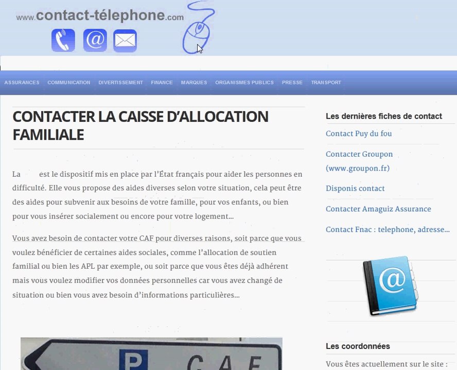Comment contacter la CAF