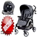 Clearance Peg Perego Pliko Four Travel System with a Diaper Bag - Pois Grey Review