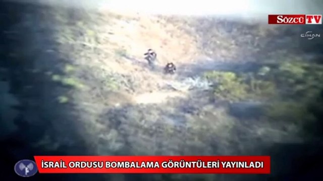 İsrail ordusu bombalama görüntüleri yayınladı