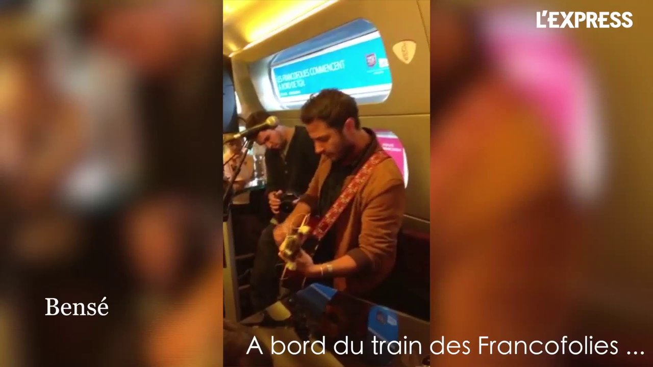 Concert improvisé dans le train des Francofolies