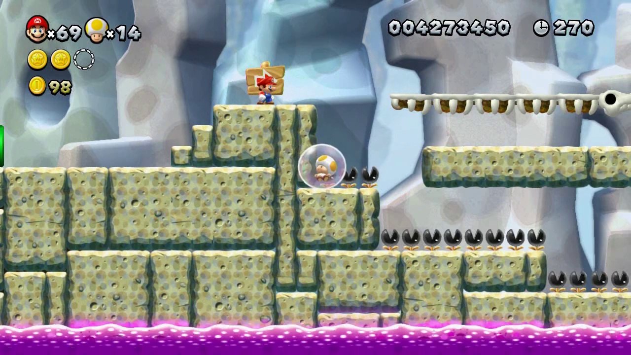 New Super Mario Bros. U - Mines Candi - 6-6 : Wagon frisson