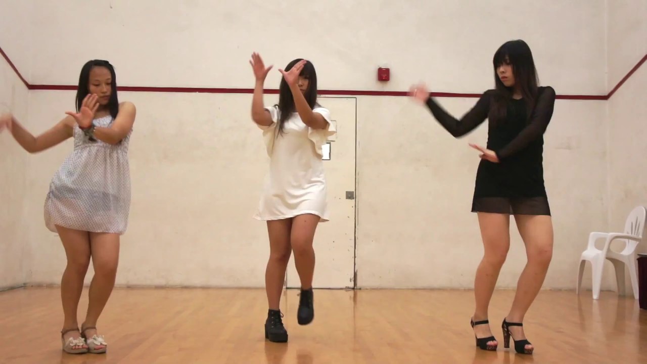 EXID - Every night . 3 cute girls show pants dance cover HD 迷你裙 腋窝 热舞及