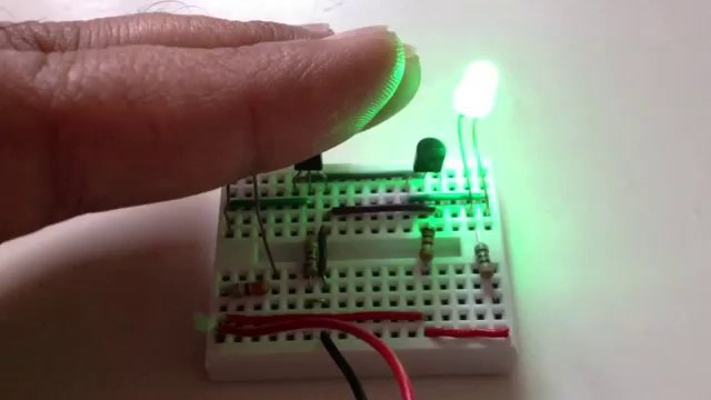 Dark Sensor using LDR On Breadboard