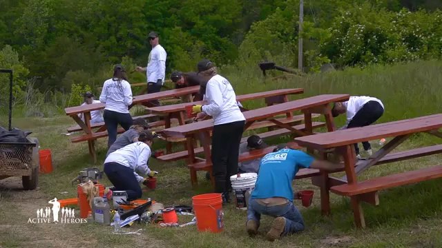 Brown-Forman, Brave ERG, Early Times, The National Guard Volunteers Help at the Active Heroes Retreat Center