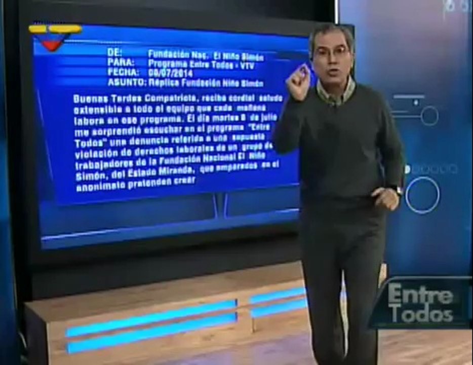 (Vídeo) Entre Todos con Luis Guillermo García del 09.07.2014 (4/4)