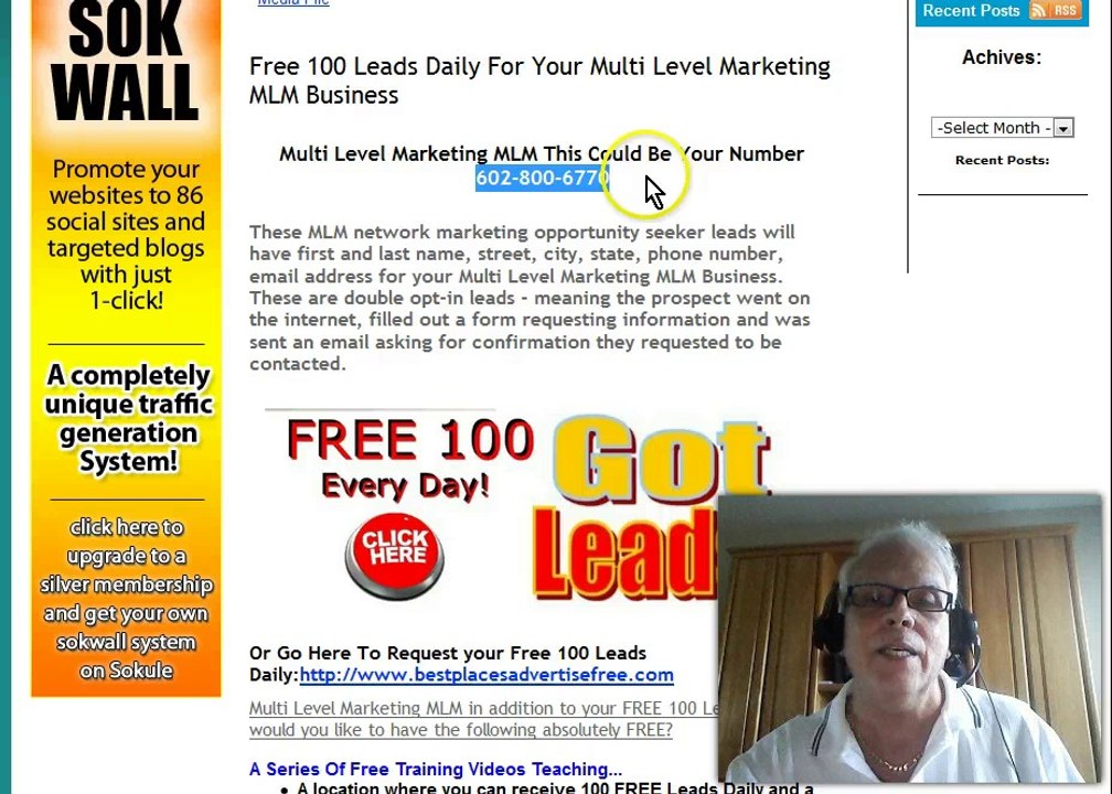 Free 100 Leads Daily For Your Multi Level Marketing MLM Business