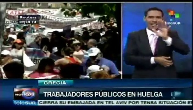Trabajadores públicos griegos inician huelga por recortes de empleo