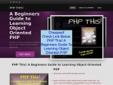 Discount on PHP This! A Beginners Guide To Learning Object Oriented PHP