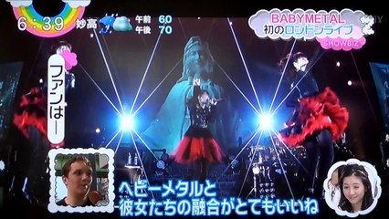 BABYMETAL in London report on Japanese TV