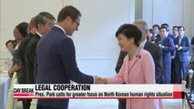 President Park calls for more interest in North Korean human rights situation