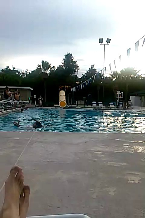 50 Meter Free-Style race for Special Olympics practice