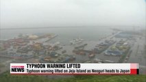 Typhoon warning lifted on Jeju Island as Neoguri heads to Japan