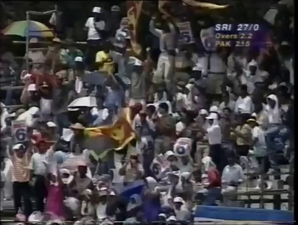Sanath Jayasuriya 76 off 28 balls FASTEST 50 EVER! vs Pakistan 1996