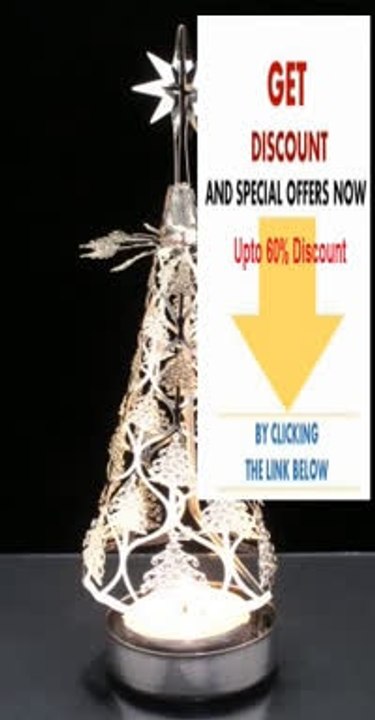 Best Deals Silver Spinning Scandinavian Christmas Trees Candle Holder Review