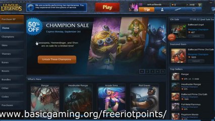 Free Riot Points Generator | League of Legends RP