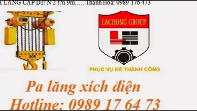 Pa lăng cáp điện 1 tấn 6m….. Thanh Hoa: 0989 176 473