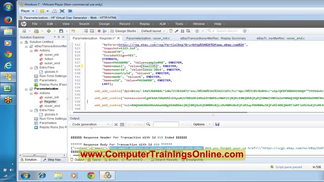 Loadrunner Online Training and Placement Assistnace