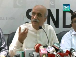 Oposition Leader khurshid shah talk to media