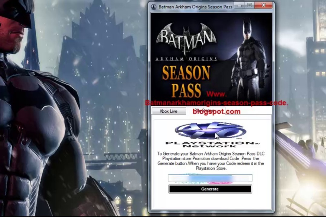Get Free Batman Arkham Origins Season Pass Keys - Xbox 360 / PS3