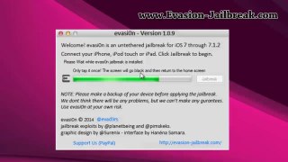 Plein Untethered iOS 7.1.2 jailbreak Lancement final par Evasion