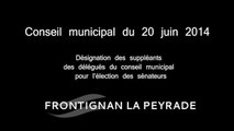 Conseil municipal du 20 juin 2014 – Désignation des suppléants des délégués du conseil municipal pour  l’élection des sénateurs