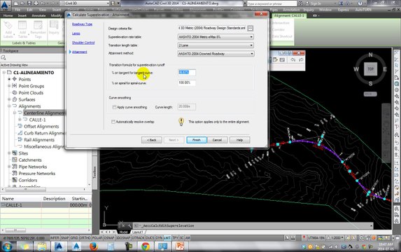 Tutoriales RG - AutoCAD Civil 3D 2014 - 30-MODIFICAR ALINEMIENTO-PERALTE
