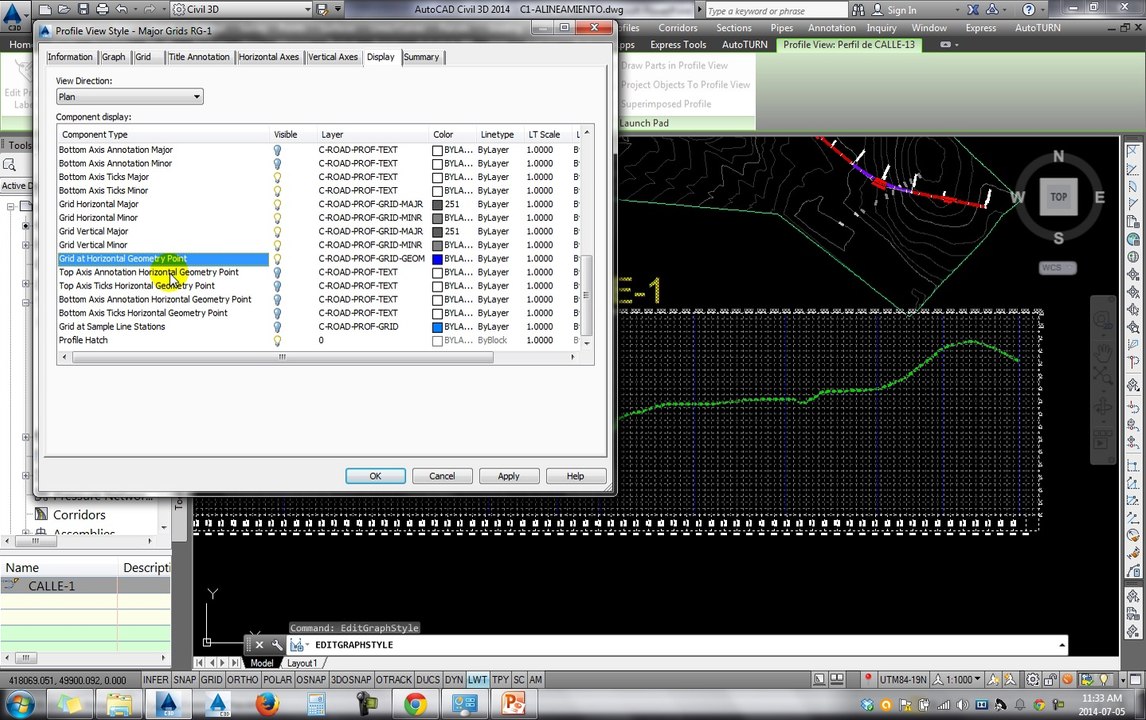 Tutoriales RG - AutoCAD Civil 3D 2014 - 33-ESTILO DE PROFILE VIEW