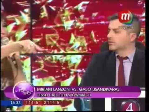 Feroz pelea entre Gabo Usandivaras y Miriam Lanzoni