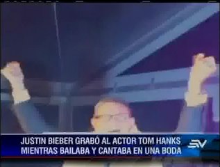 Justin Bieber sube a la web un video de Tom Hanks bailando y cantando