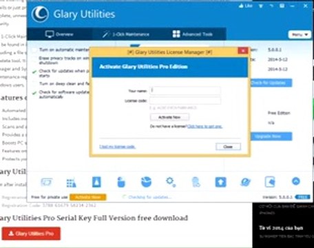 Glary Utilities Pro Serial Key 2014
