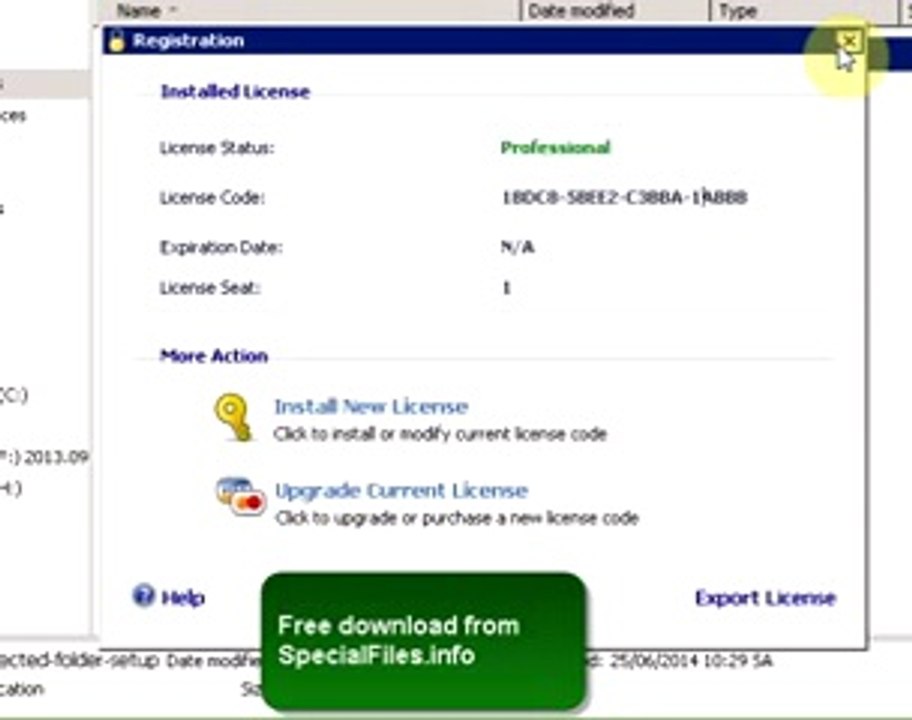 Protected Folder v1.2 License Code