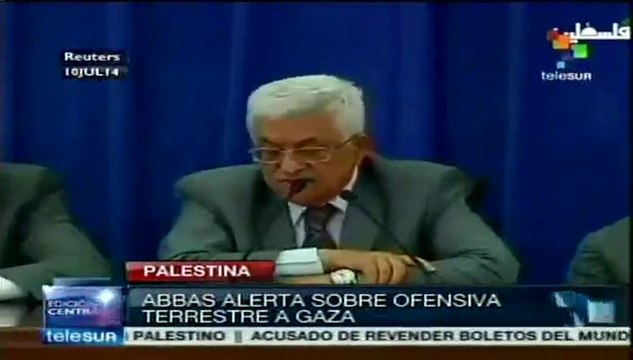 Abbas alerta sobre ofensiva terrestre de Israel a Gaza