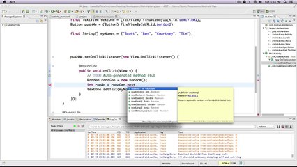 Android Development Tutorials #14 - Refactoring Our Code To Use the Random Object
