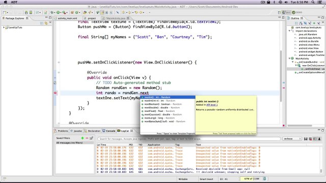 Android Development Tutorials #14 - Refactoring Our Code To Use the Random Object