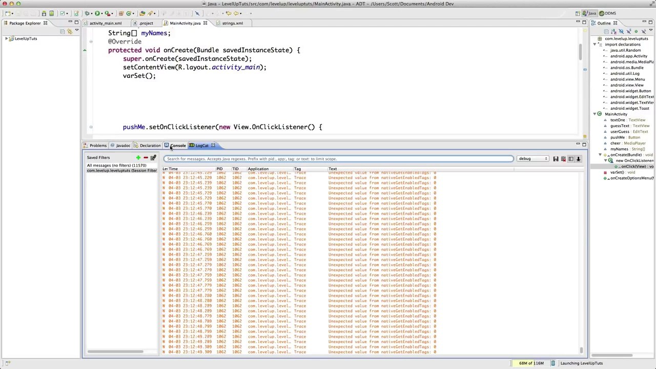 Android Development Tutorials #22 - Introduction To The Log