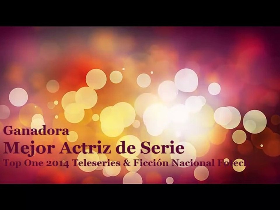 Ganadora mejor actriz de serie