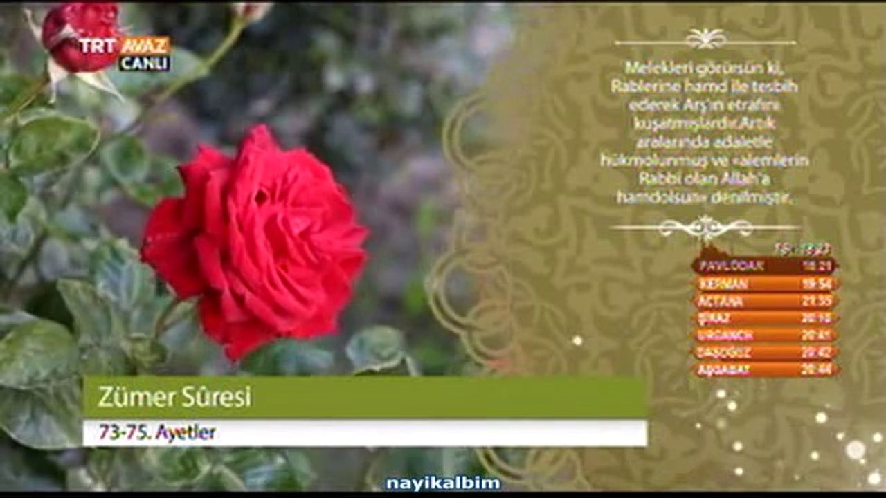 Adem Saygılı Zümer suresi Ramazan 2014