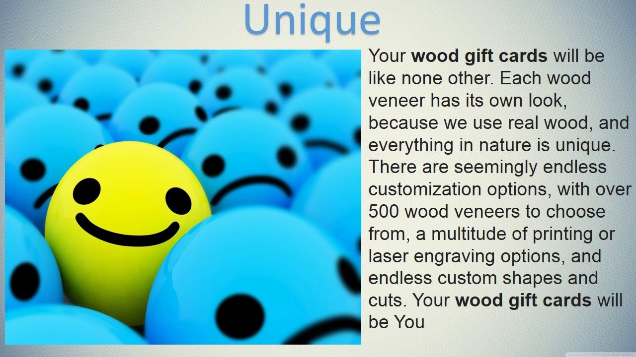 What is advantages Wood Gift Cards
