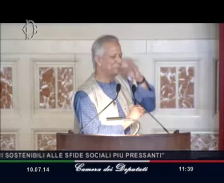 Roma - Lectio magistralis premio Nobel Pace, Muhammad Yunus -1- (10.07.14)