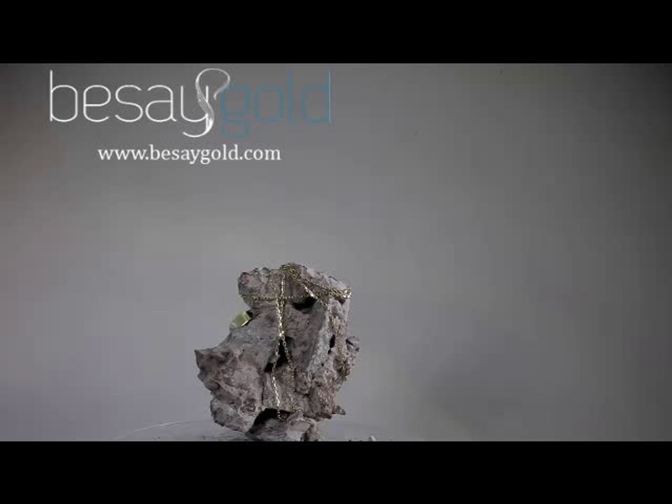 Beyaz Taşlı Papatya Kolye