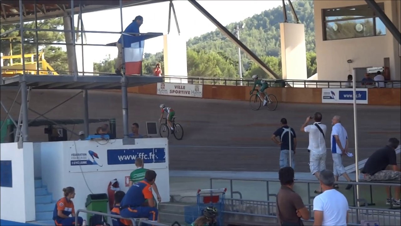 Piste Hyères 5 juillet 2004 minimes finale vitesse individuelle Auguste Thomas