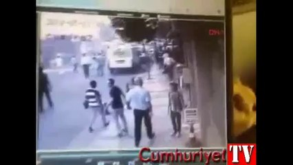 Denizli'deki patlama anı kamerada