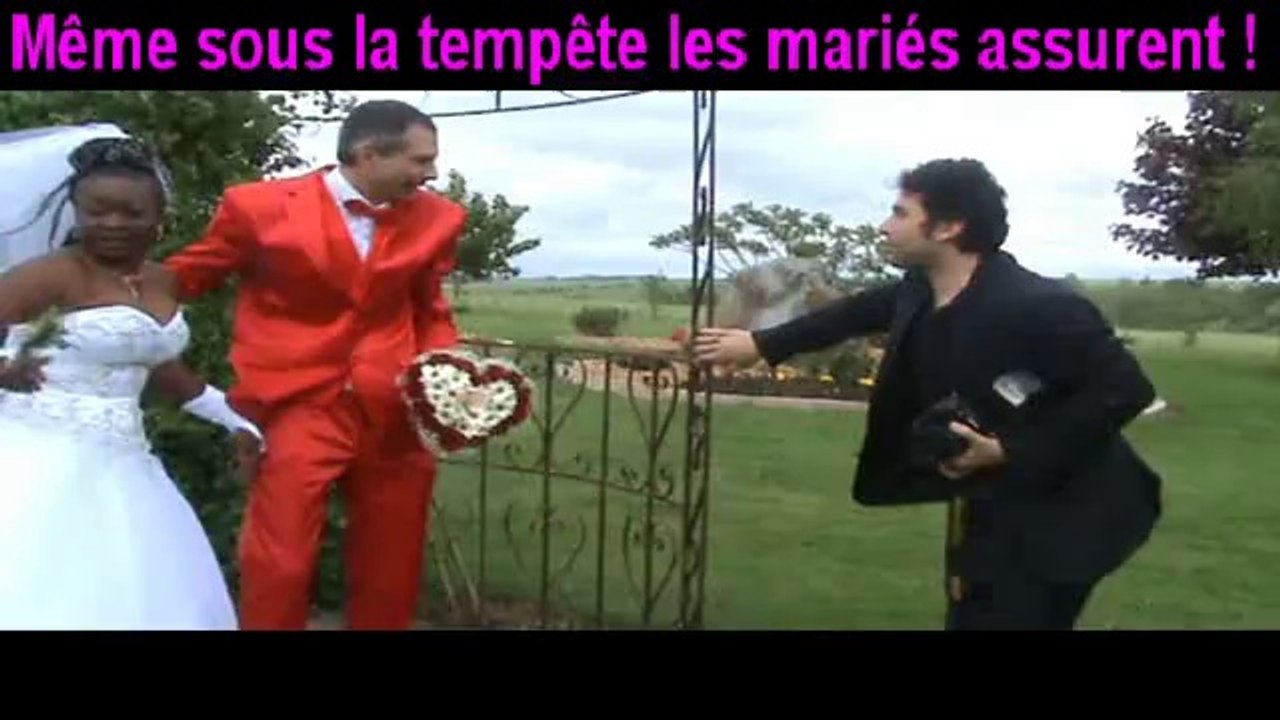 Même sous la tempête les mariés assurent !!