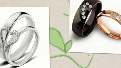 Heart Shaped His and Hers Rings