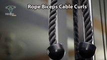 Rope Biceps Cable Curls tập tay trước phía ngoài