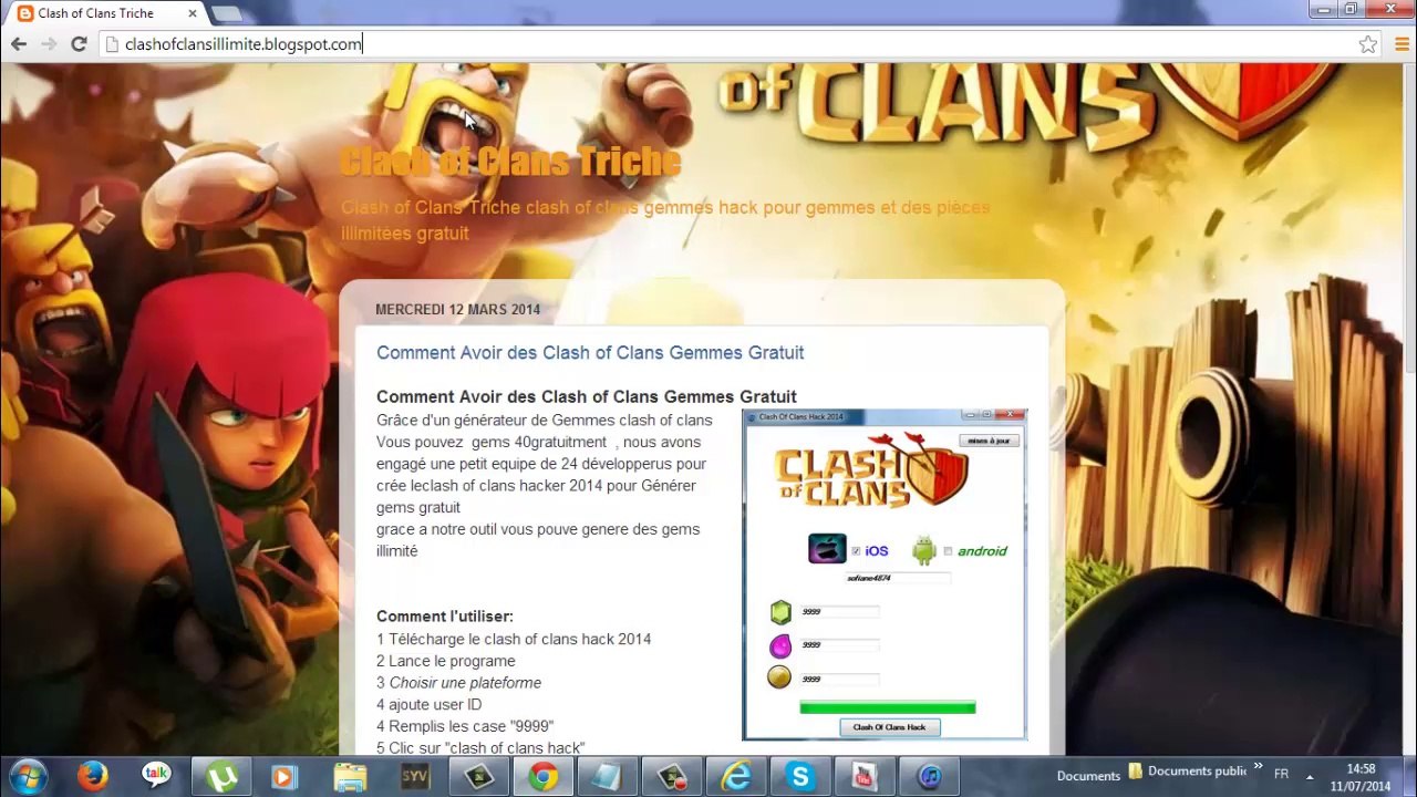 [TUTO] Clash Of Clans- Comment gagner des gemmes très Rapidement [FR]
