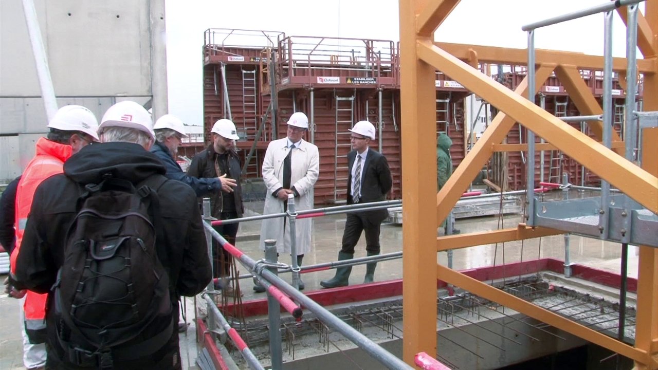 Visite de chantier du collège Didier-Daurat au Bourget