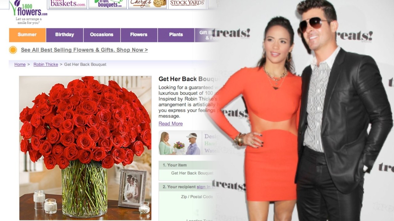 Get Your Lady Back with The Robin Thicke 'Special' Bouquet!