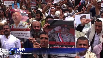 Yemenis demonstrate against Huthi rebels' recent attacks