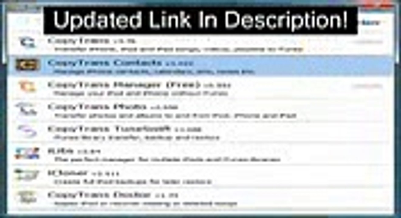 Free CopyTrans Contacts Key Generator Working As Of July-August 2014